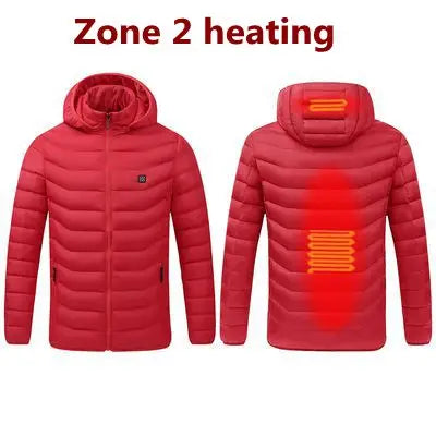 Men's USB Heated Winter Parka Jacket