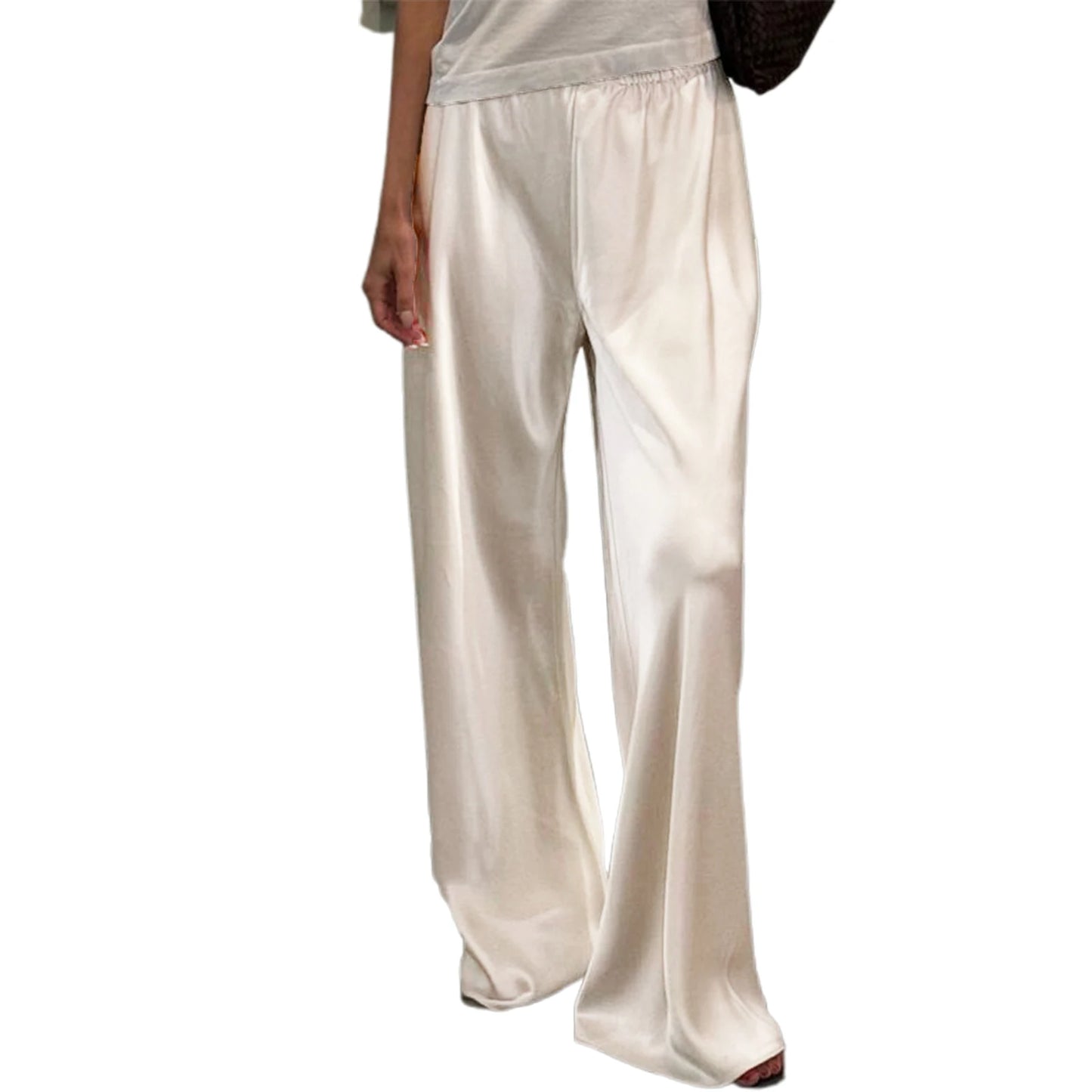 Women's Elegant Satin Dress Pants
