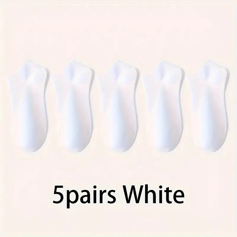 5/10-Pack Unisex Comfort-Fit Ankle Socks