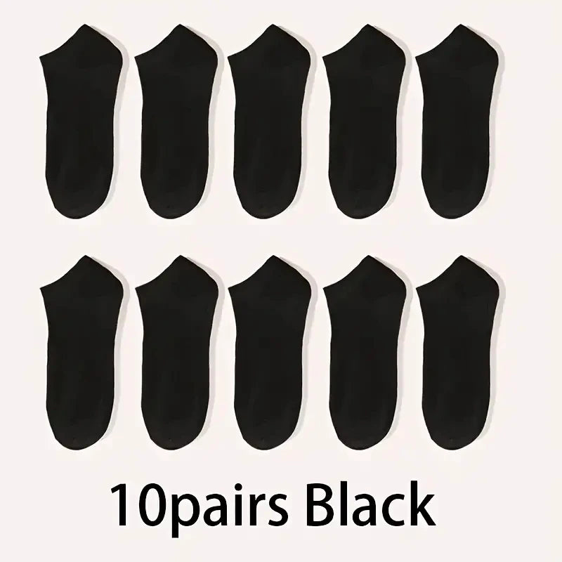 5/10-Pack Unisex Comfort-Fit Ankle Socks