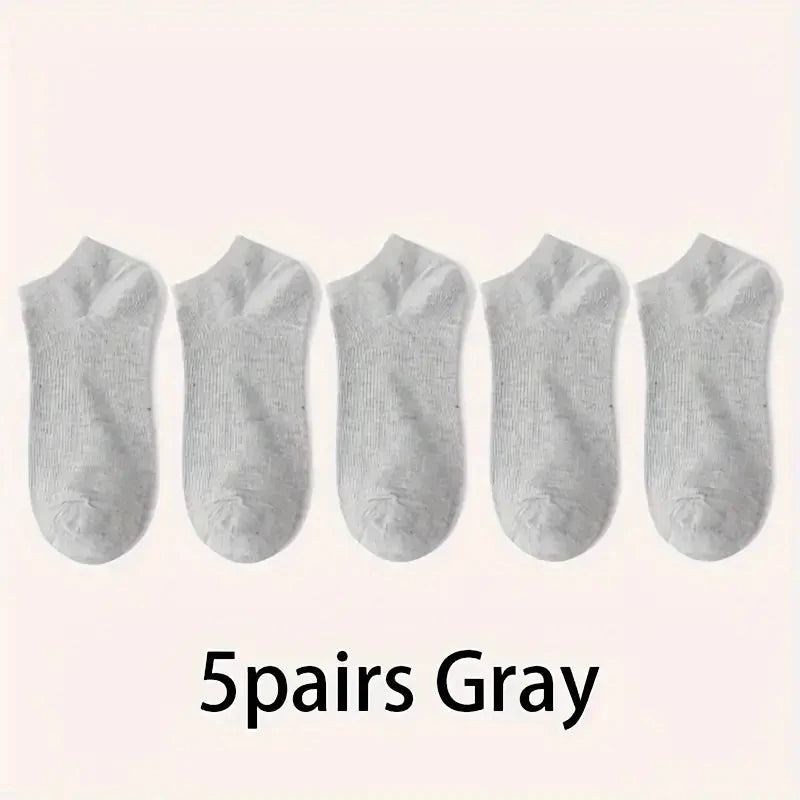 5/10-Pack Unisex Comfort-Fit Ankle Socks