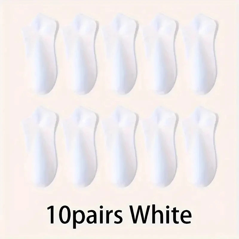 5/10-Pack Unisex Comfort-Fit Ankle Socks