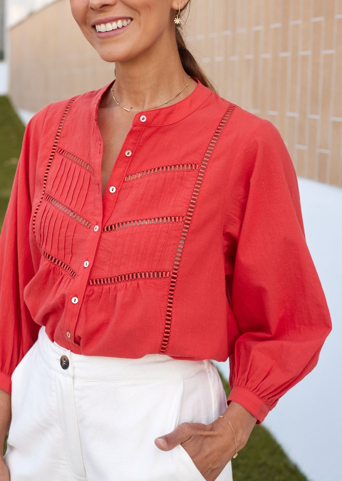PALOMA SHIRT - TOMATO