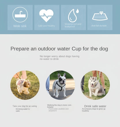 Portable Dog & Cat Water Bottle with Food Storage – Travel Pet Drinking Kettle