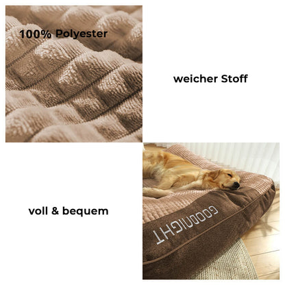 Dog Bed Orthopedic Memory Foam with Raised Headrest Support