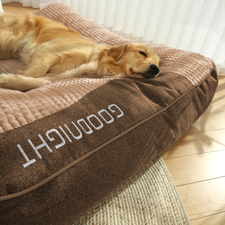Dog Bed Orthopedic Memory Foam with Raised Headrest Support
